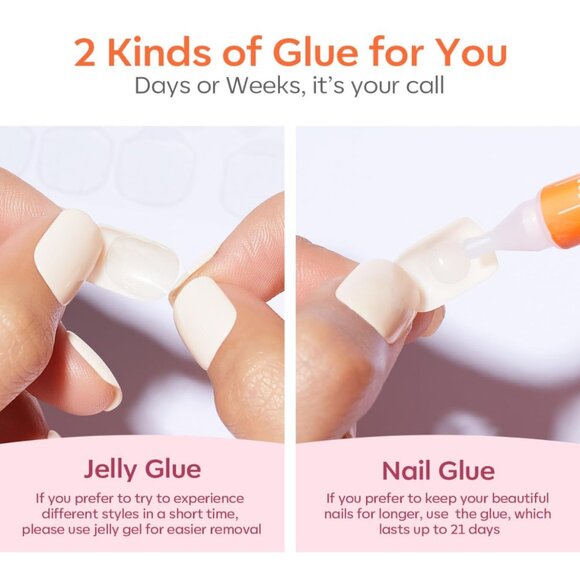 Reusable Pink Press On Nails 32 Piece NWT - Picture 9 of 9